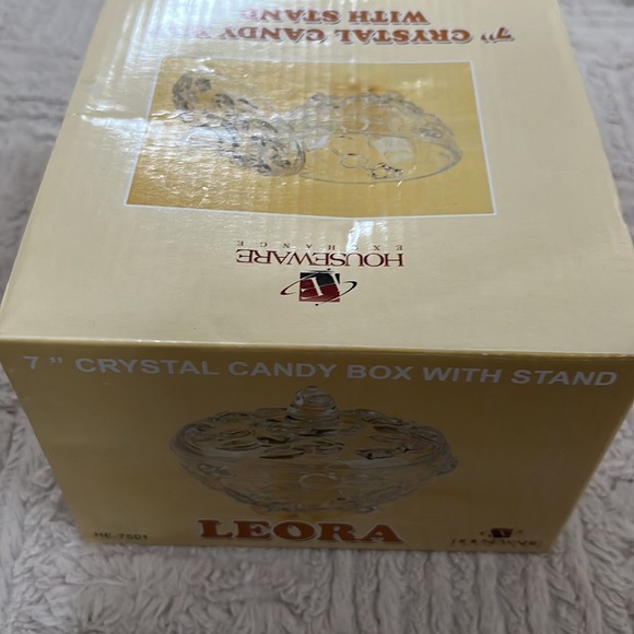 7” crystal candy box with stand HE-7501, New in box - Picture 7 of 16